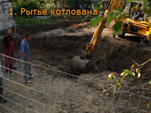 Рытье котлована
