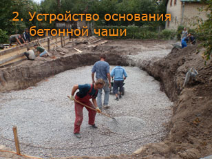 Основание бетонной чаши